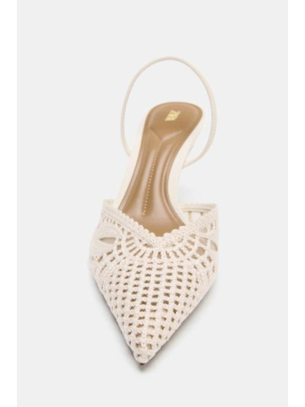 ZARA PERFORATED SLINGBACK HEELS - Picture 5 of 6